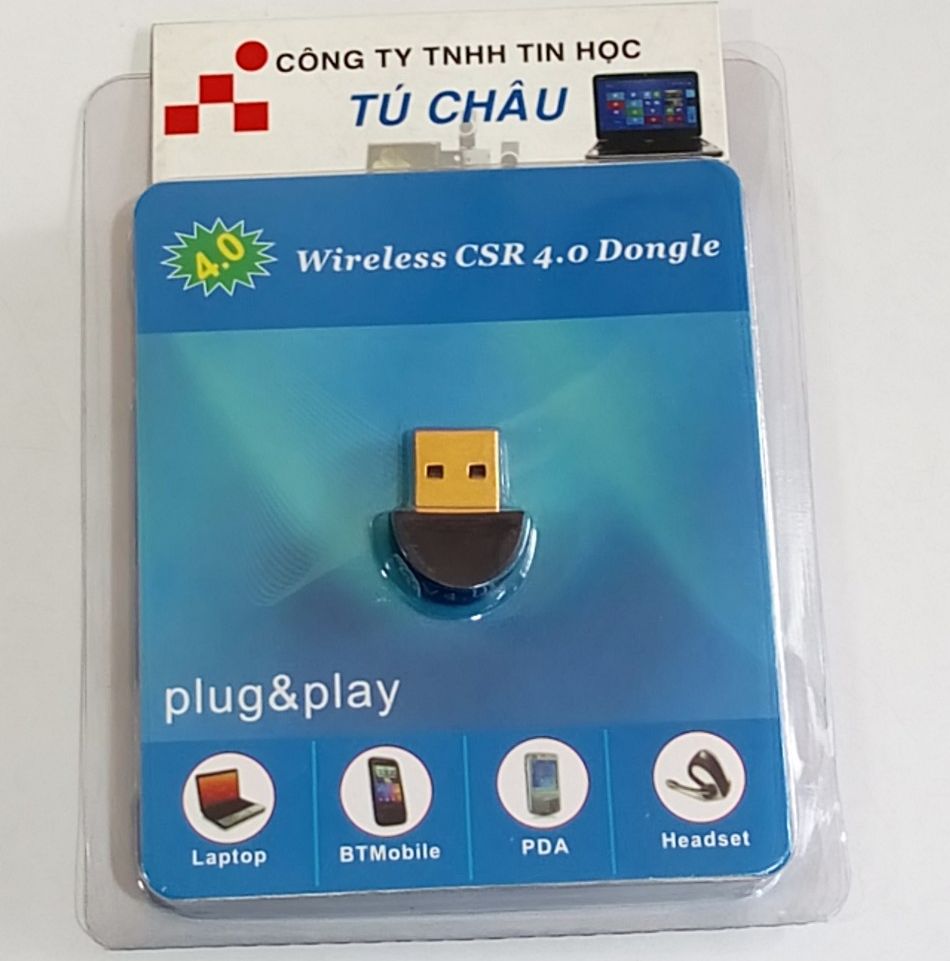 USB Bluetooth 4.0: Wireless CSR 4.0 Dongle V4.0 (Plug and Play)