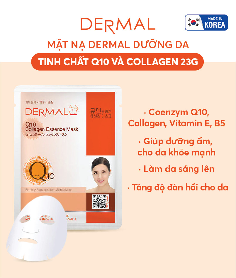 ( Mua 10 tặng 2 ) Mặt nạ dưỡng da tinh chất Q10 Dermal