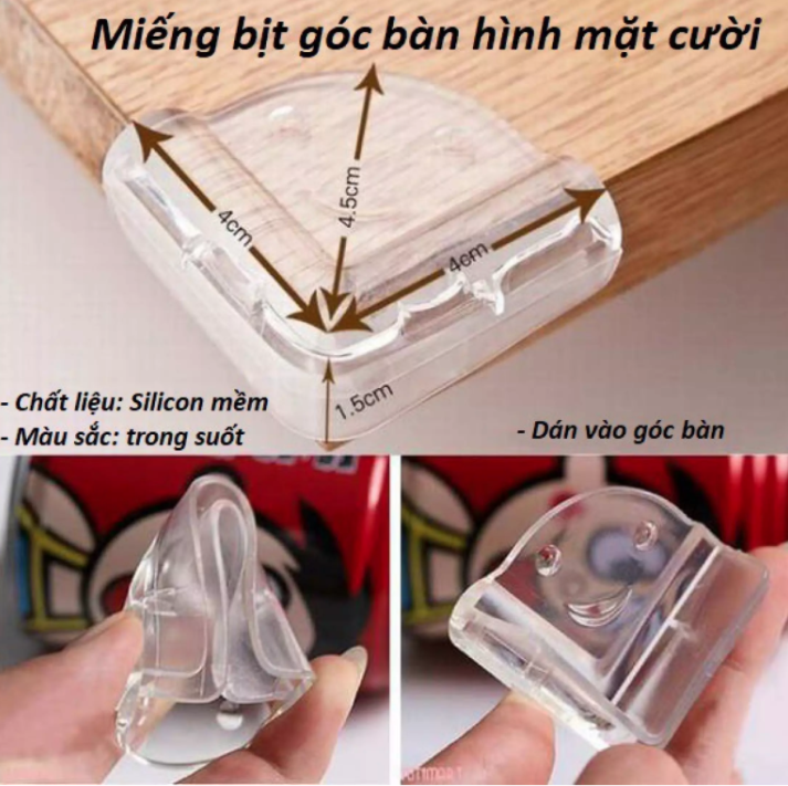 Bộ 4 miếng bịt góc bàn vuông