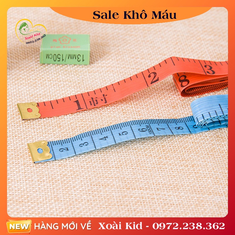 Thước dây đo 150cm - Thước dây may đồ, đo eo đầu bọc sắt