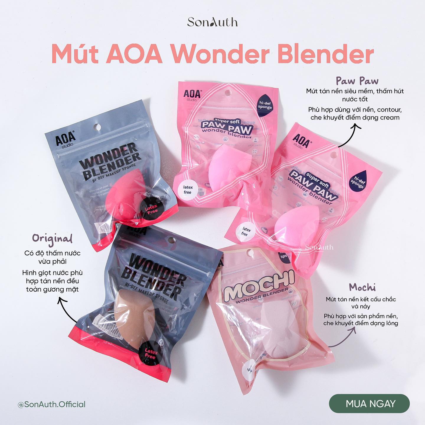 Bông tán nền AOA