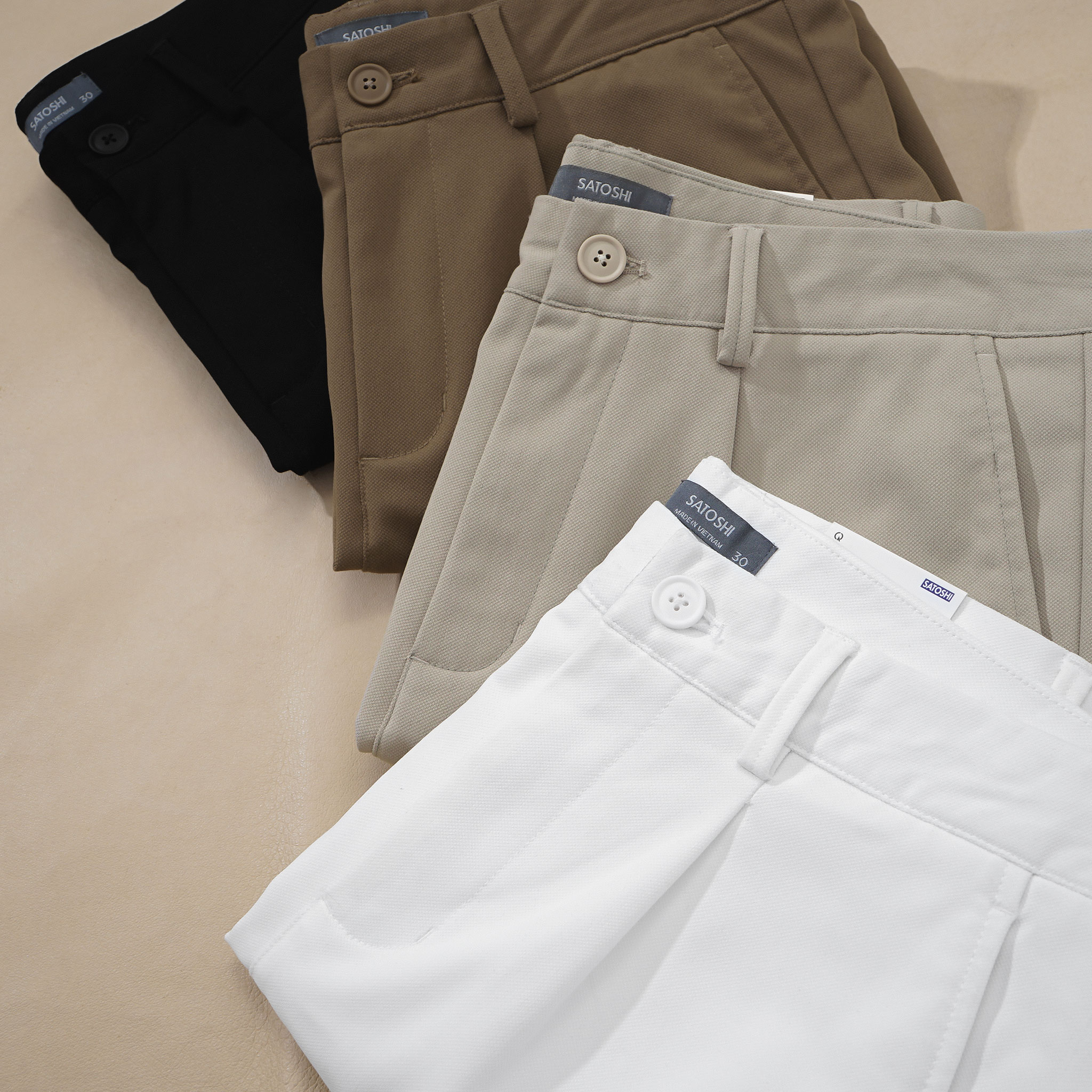 Quần short nam kaki SATOSHI 23QS006 dày dặn