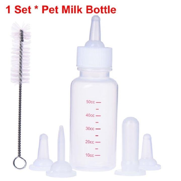 Bộ bình sữa cho chó mèo taotaopets 5 núm 60ml