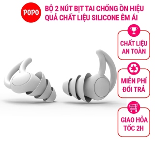 Nút bịt tai chống ồn khi ngủ Bộ 2 cái ba tầng lọc âm bảo vệ tai POPO chất thumbnail