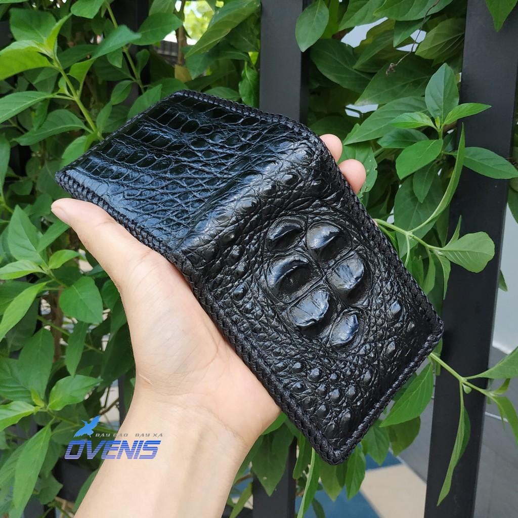 [FREE SHIP] Ví Da Cá Sấu 2 Mặt Đan Viền [GÙ CÁ SẤU ĐẸP NỔI BẬT]