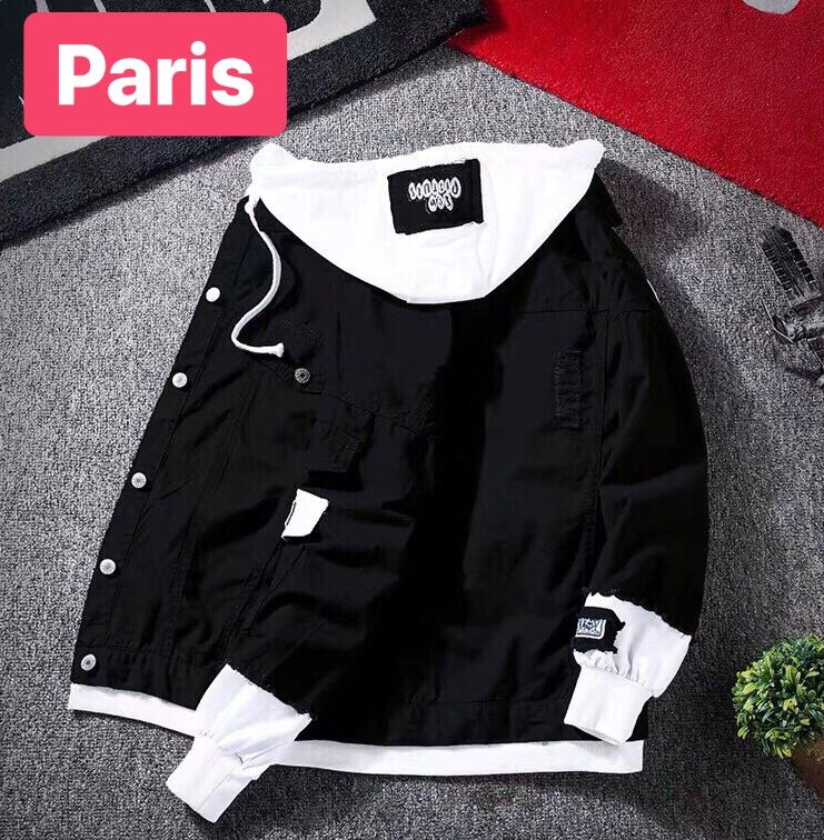 ÁO KHOÁC JEAN NAM CHẤT BÒ NÓN NỈ CÁ TÍNH SOÁI KA SÀNH ĐIỆU CAO CẤP - PARIS FASHION