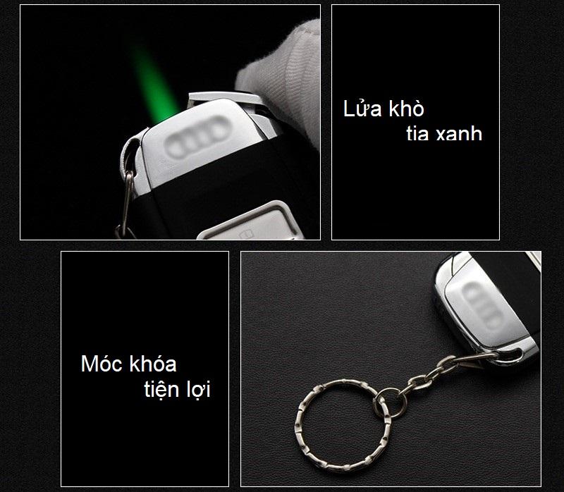 BẬT LỬA GAS MÓC KHOÁ HÌNH REMOTE XE HƠI AUDI ( CÓ ĐÈN PIN )