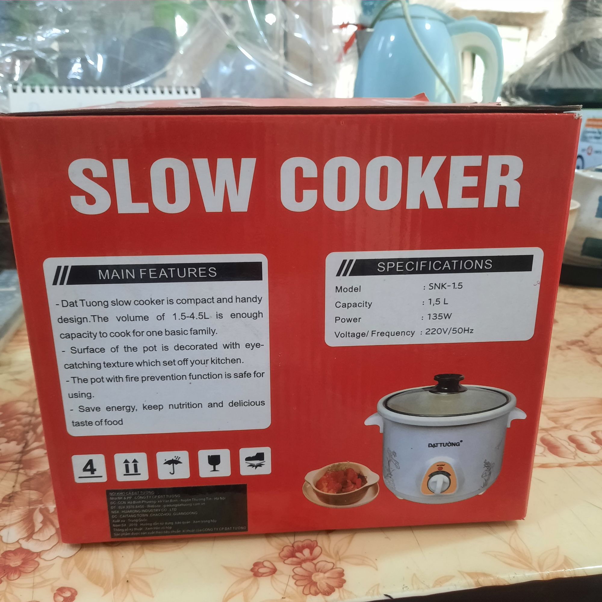 NỒI NẤU CHẬM - KHO CÁ - NẤU CHÁO ĐẠT TƯỜNG 1,5L ( Model : SNK - 1.5 )