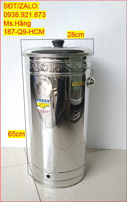 Bình lọc nước inox cao cấp sus 304-cỡ đại-bl40l3