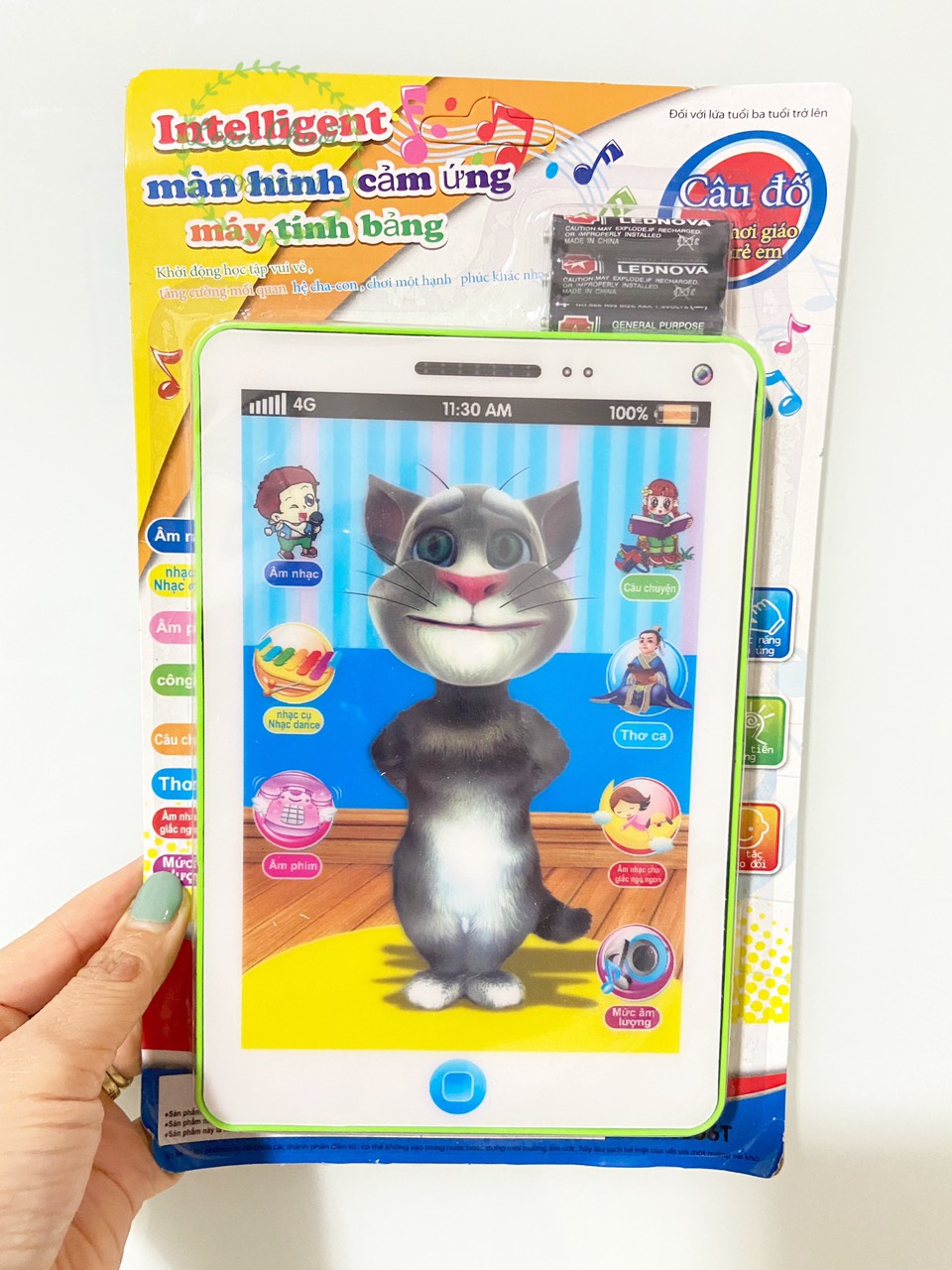 IPAD CẢM ỨNG MÈO TÔM TIẾNG VIỆT CHO BÉ ( TẶNG 03 PIN AA)