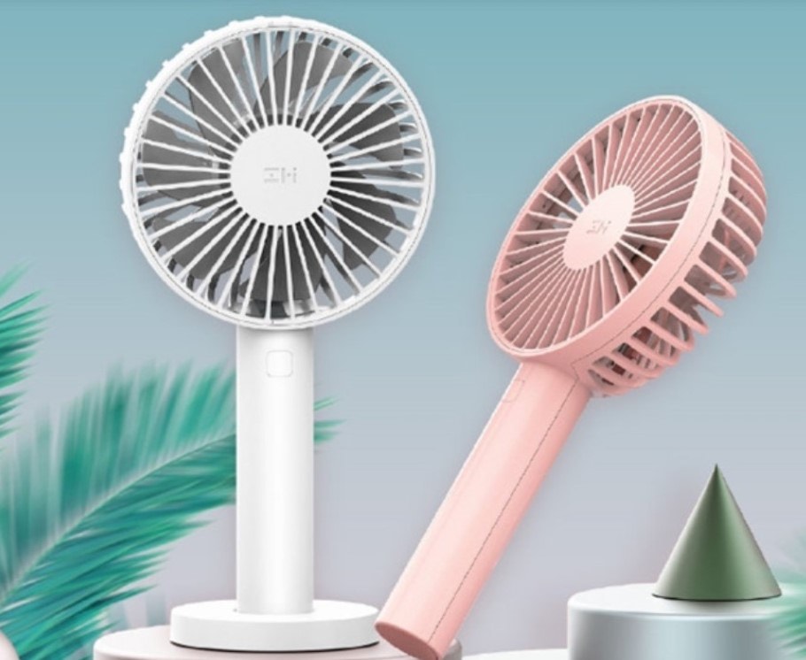 (Mẫu Mới 2020) Quạt Cầm Tay Mini Có Đế Để Bàn
