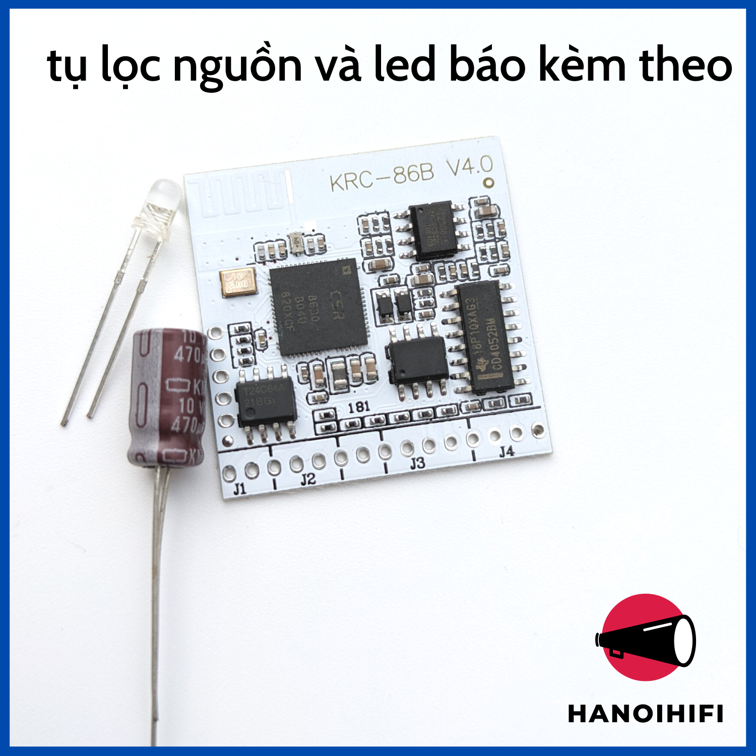 Mạch giải mã âm thanh bluetooth 4.1 - KRC-86B Sử dụng chip Bluetooth CSR8635
