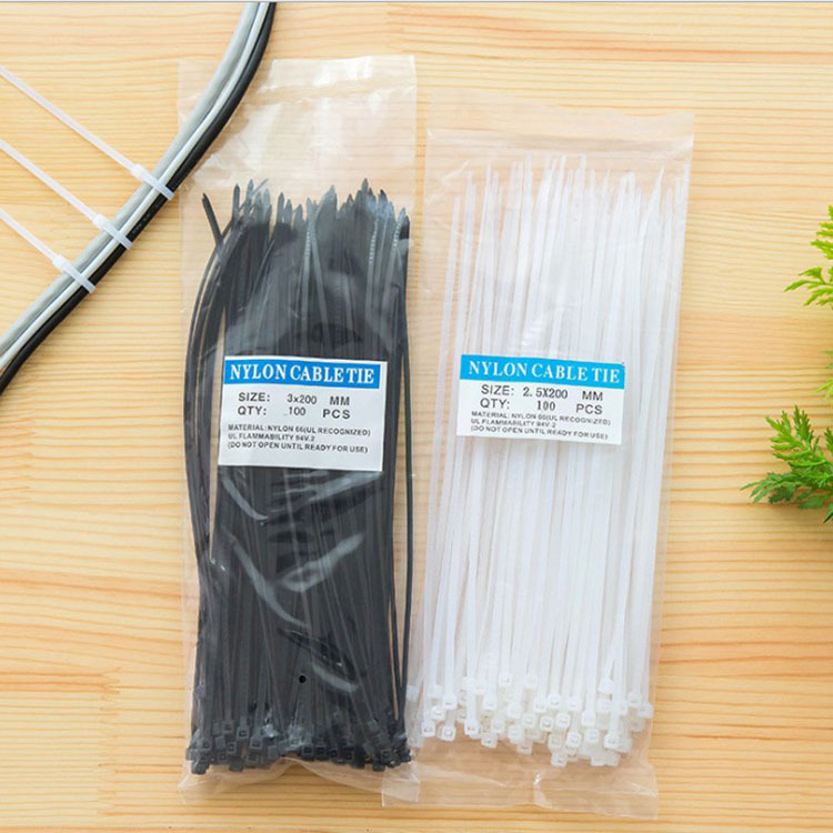 Set 100 B39 dây rút nhựa size 150 X 2.5MM (hai màu trắng đen) NXNDB39