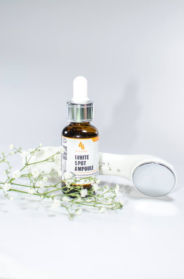 Tinh chất ngăn ngừa và giảm đốm nâu tàn nhang dew&dew white spot ampoule 30ml