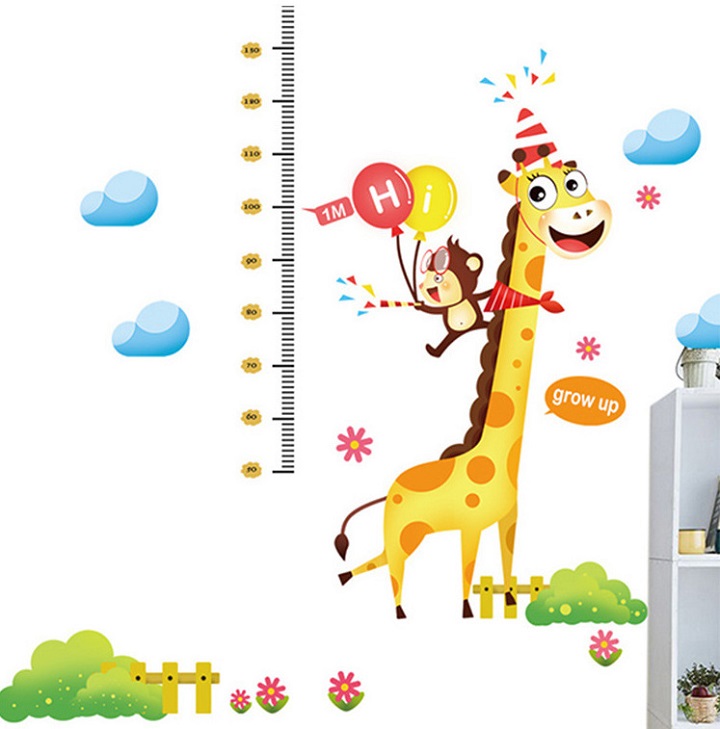 [HCM]Decal đo chiều cao cho bé Grow up