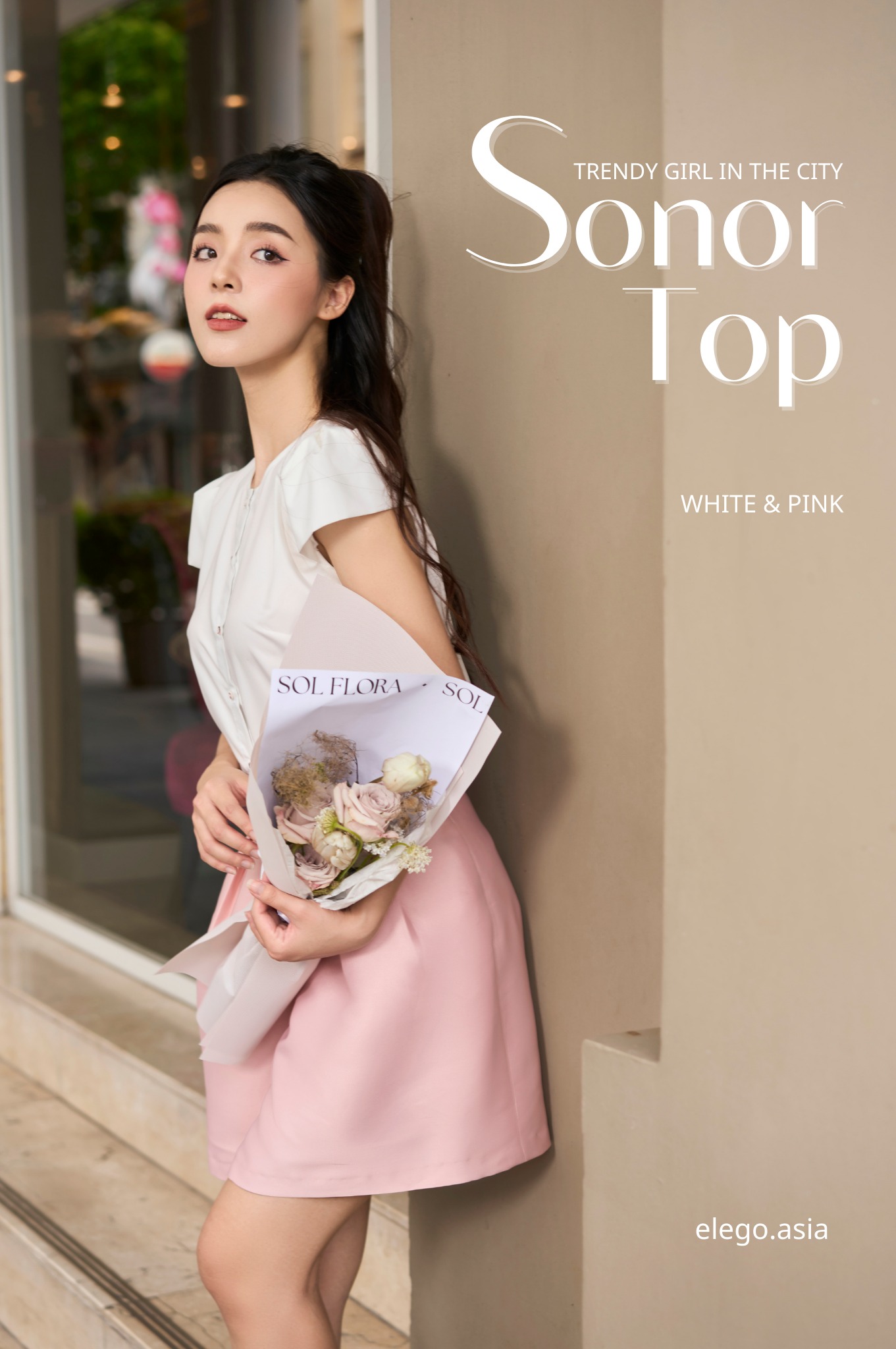 Áo sơ mi tay hến Sonor Top trắng