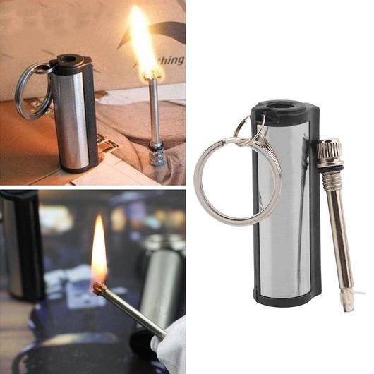 Móc Khóa Bật Lửa Diêm Xăng Hình Trụ