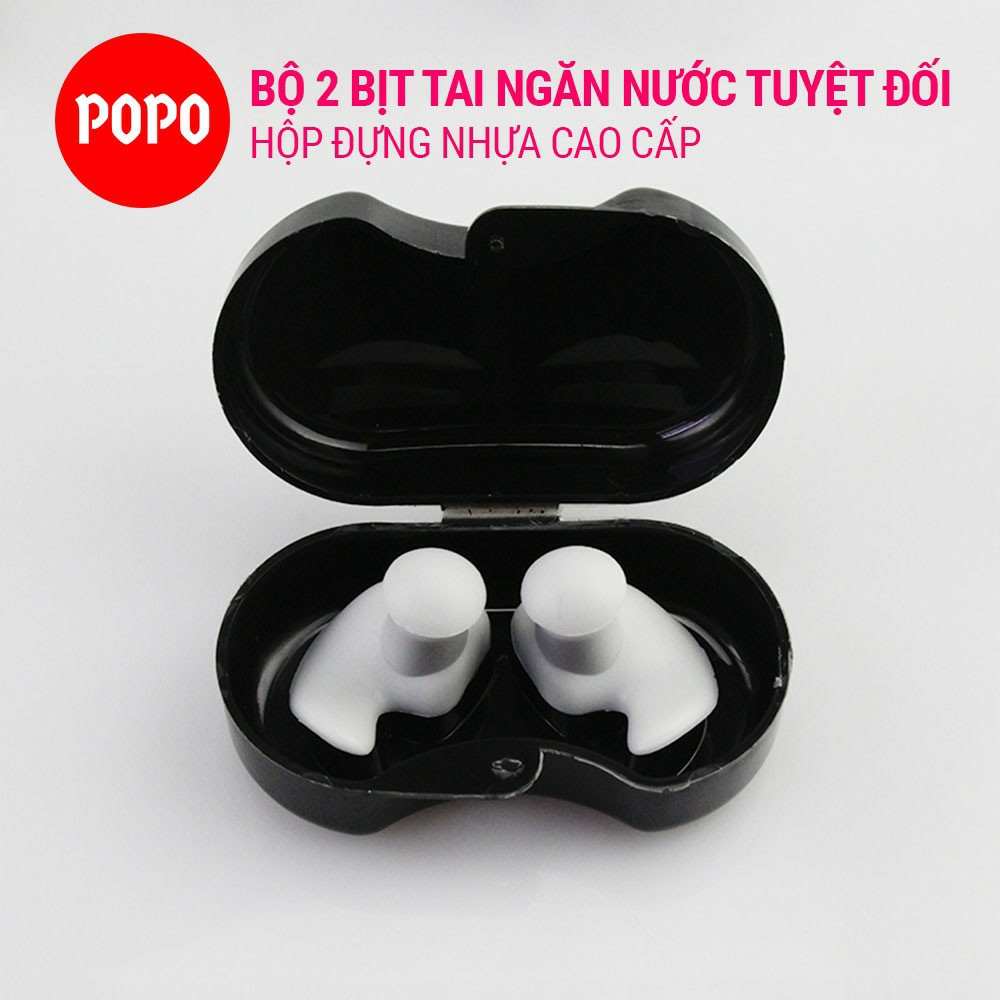 Bộ 2 nút bịt tai cao cấp EP1 chất liệu silicon dẻo mềm mịn cao cấp chống nước 100% bảo vệ an toàn cho da chính hãng POPO