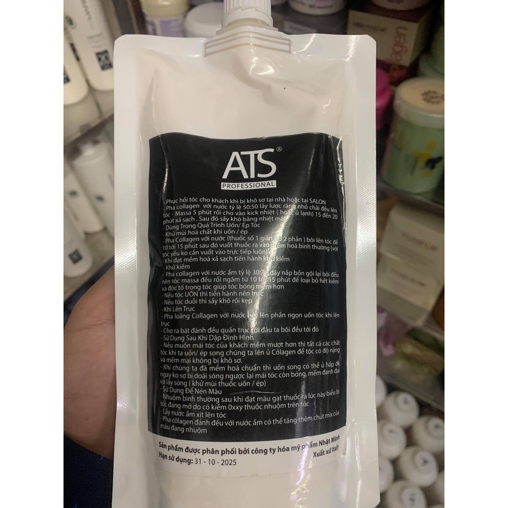 Kem hấp tóc phục hồi chuyên sâu ATS Collagen 600ML