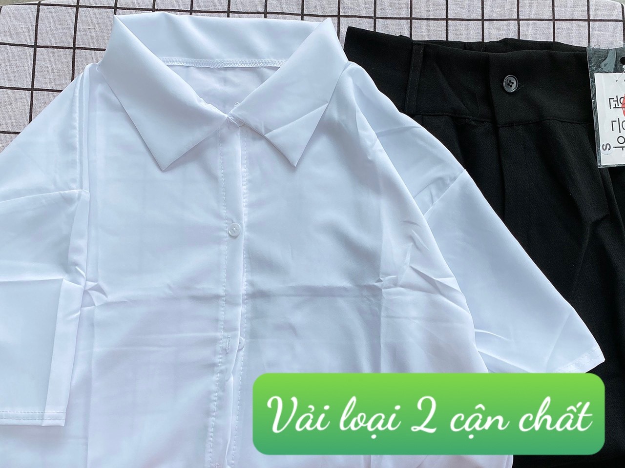 ÁO SƠ MI TRẮNG TAY LỠ