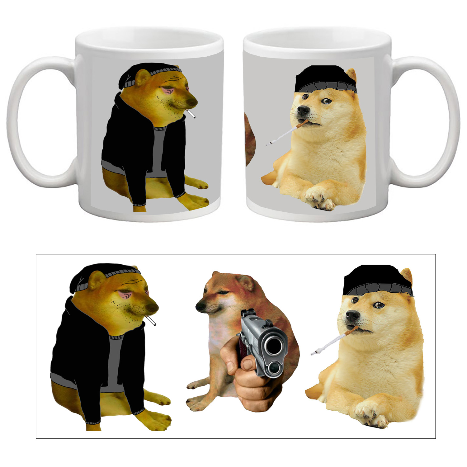 Ly cốc sứ Cheems/ cốc sứ ly sứ chó cheems