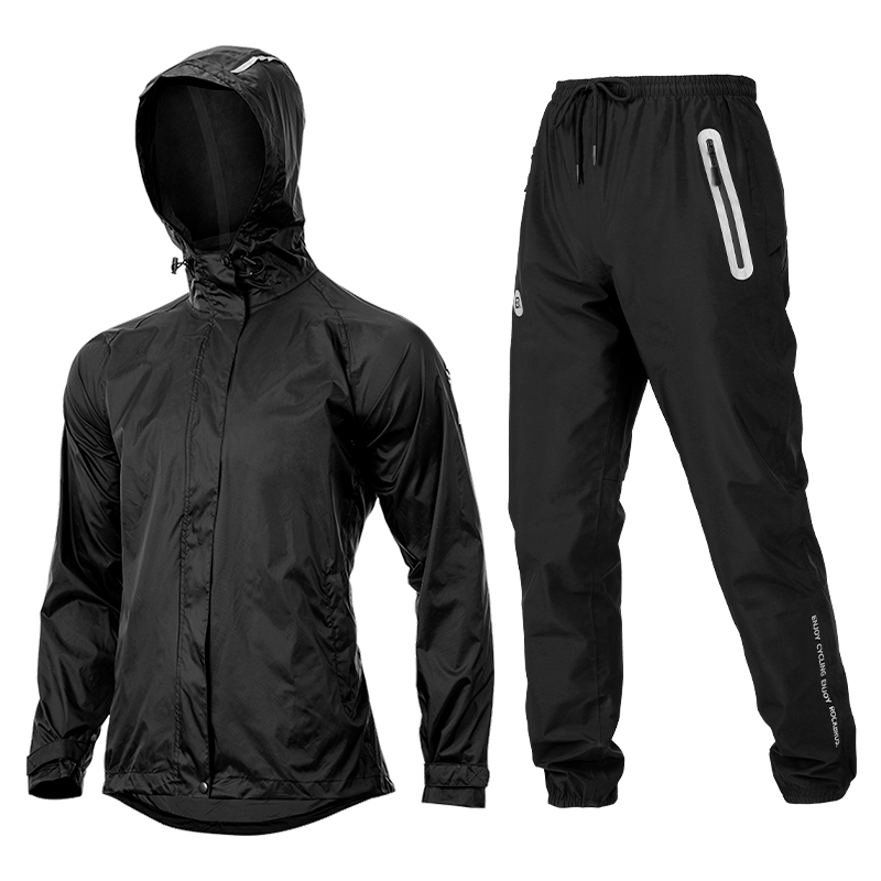 ROCKBROS Bộ áo mưa chất lượng cao Áo mưa đi xe máy không thấm nước Áo mưa chống gió Áo khoác Unisex Áo mưa phản quang Xe đạp leo núi Quần đi xe đạp thoáng khí Áo mưa đi xe đạp Thiết bị