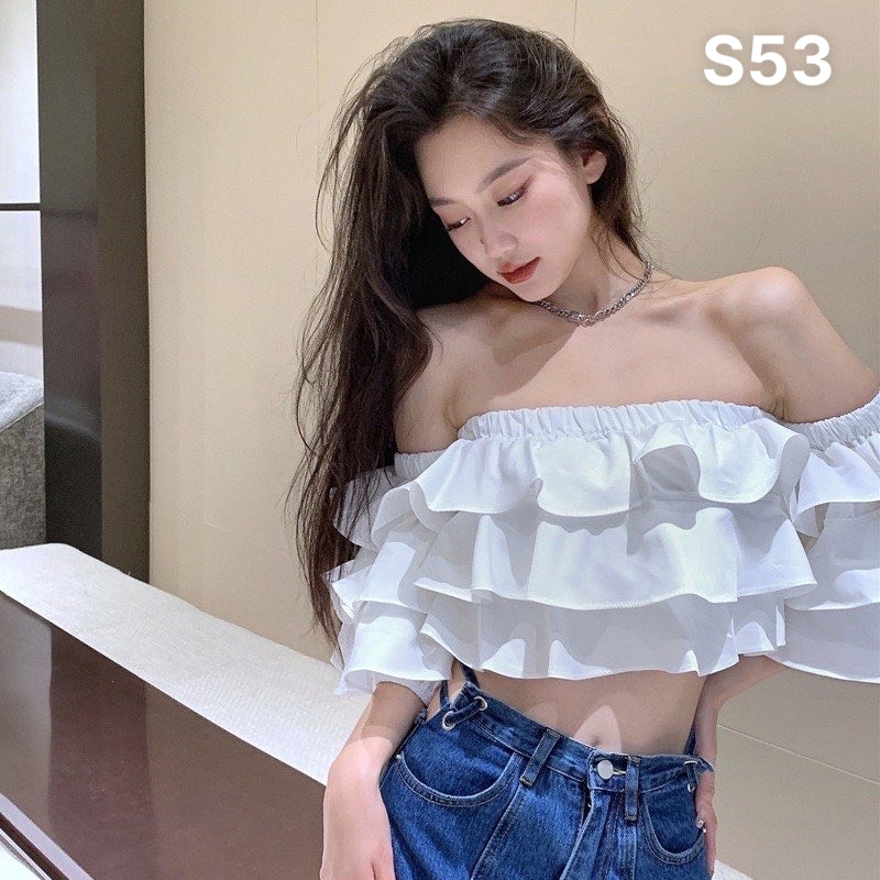 Sét bộ đũi sọc phối ren cánh tiên chân váy nhiều tầng M77