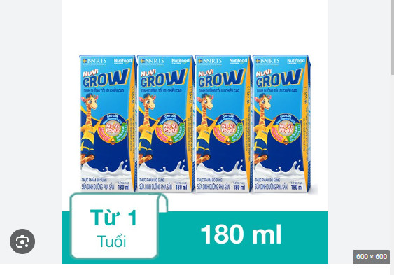 Thùng 48 Hộp Sữa Bột Pha Săn Nuvi Grow 180ml