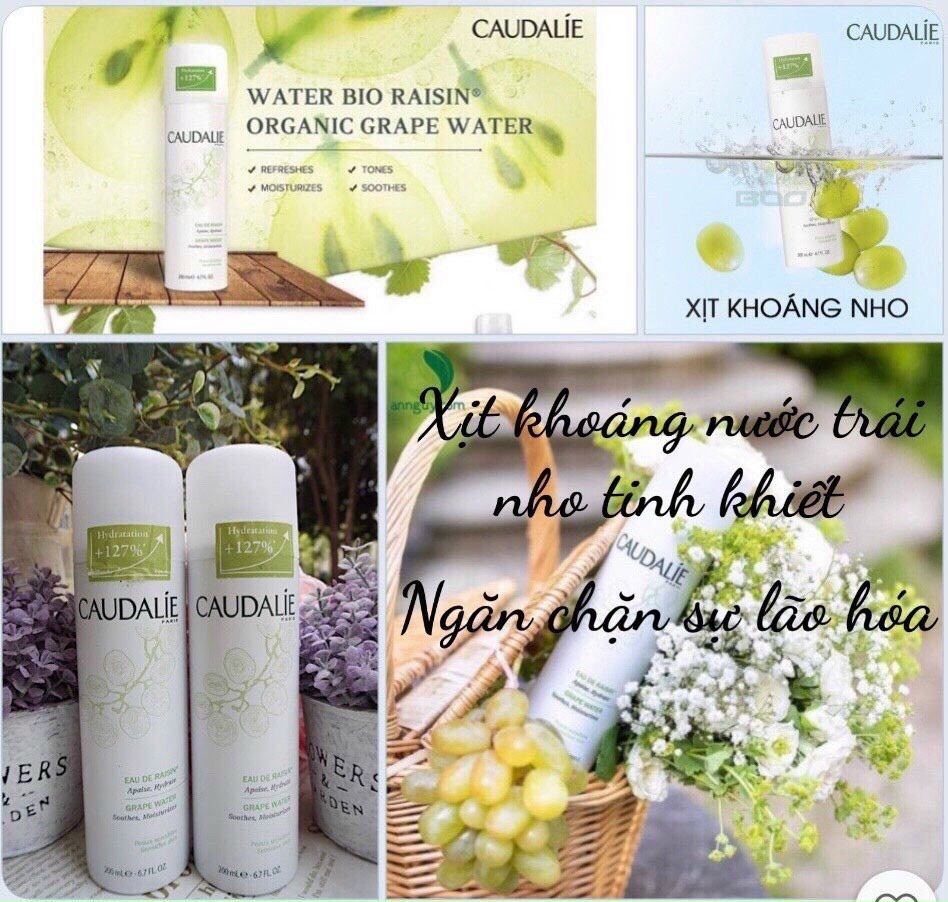 Xịt khoáng nho Caudalie Grape Water 200ml - Pháp
