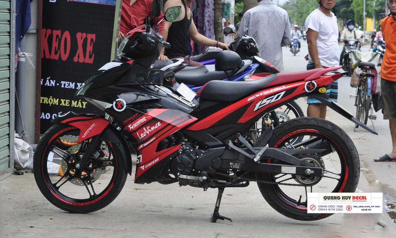 Tem trùm exciter 150 đỏ đen đẹp, Tem trùm exciter150, tem exciter 150, team trùm exciter 150, tem xe exciter 150, team trùm ex 150, team xe exciter 150 đỏ đen đẹp