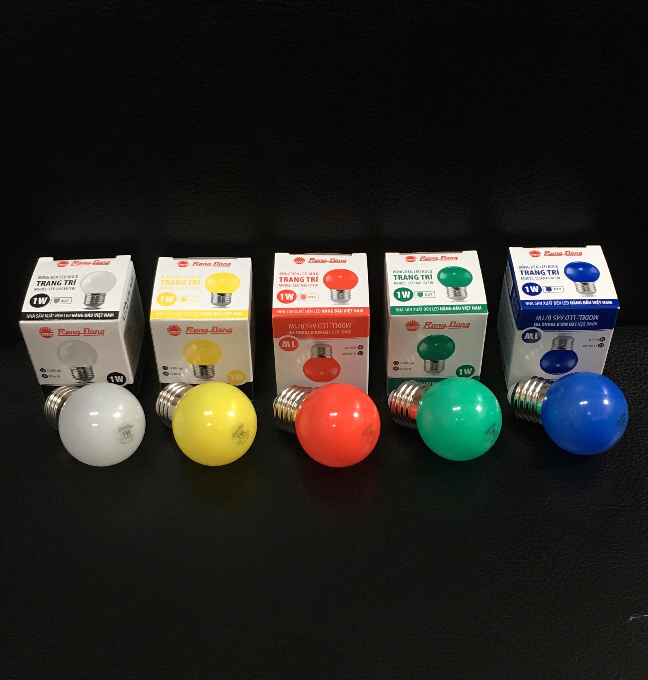 Bóng đèn led tròn 1W Rạng Đông A45 trái chanh E27