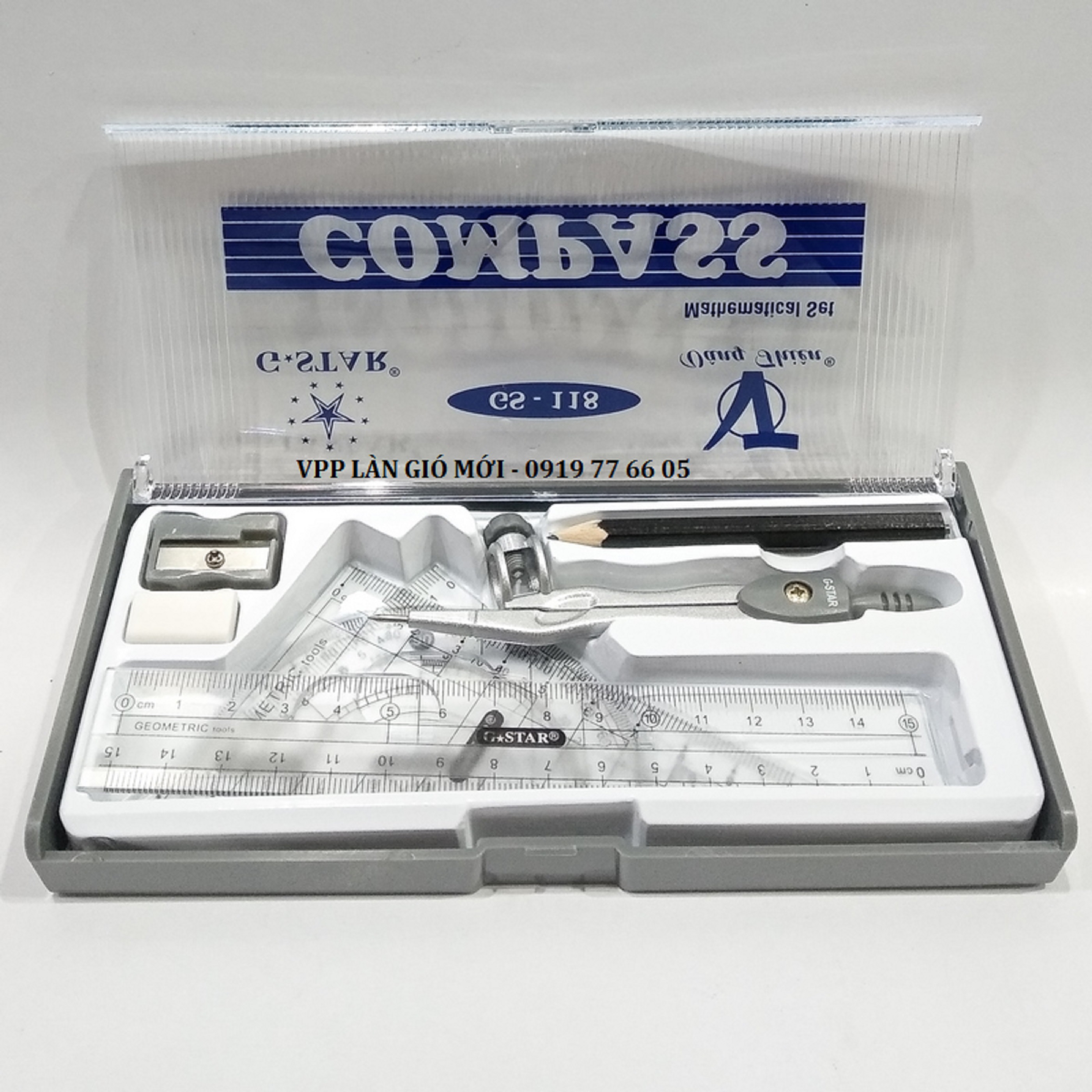 Compa Set Gstar Gs U-118 with Vpp Ruler New Breeze