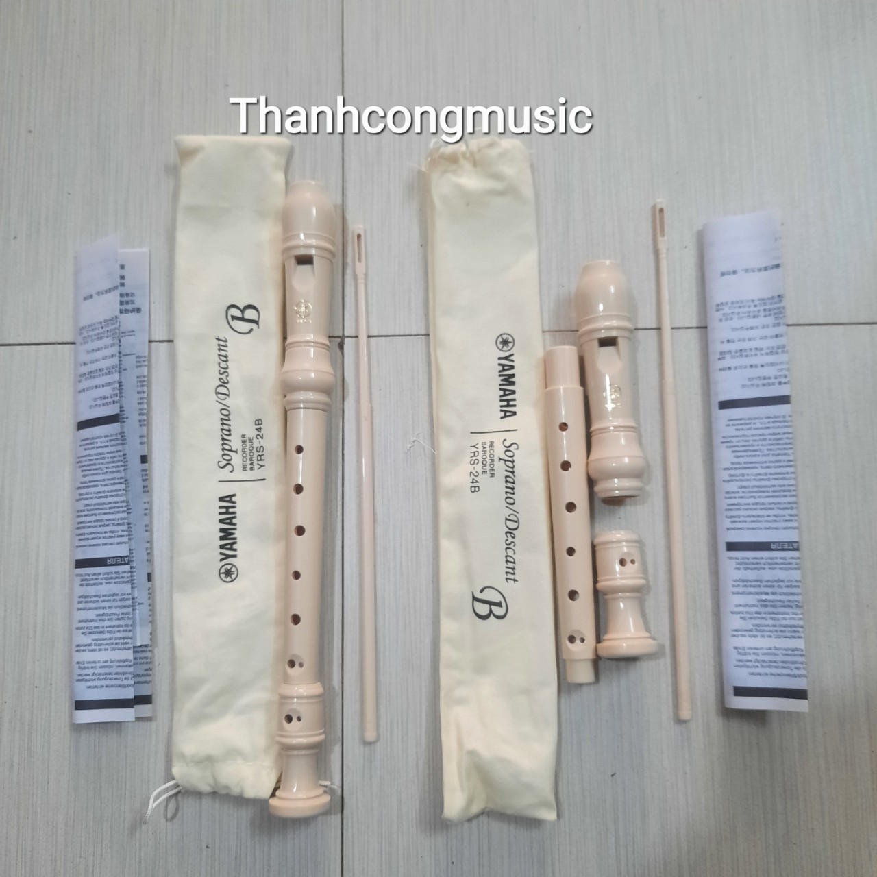 Sáo Soprano recorder, sáo dọc, sáo nhựa trắng