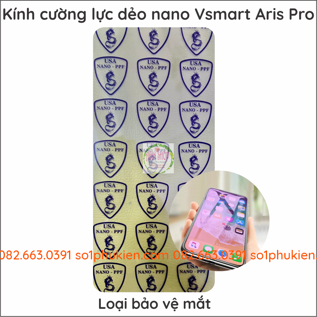 [HCM]Dán cường lực Vsmart Aris Pro dẻo nano siêu bảo vệ