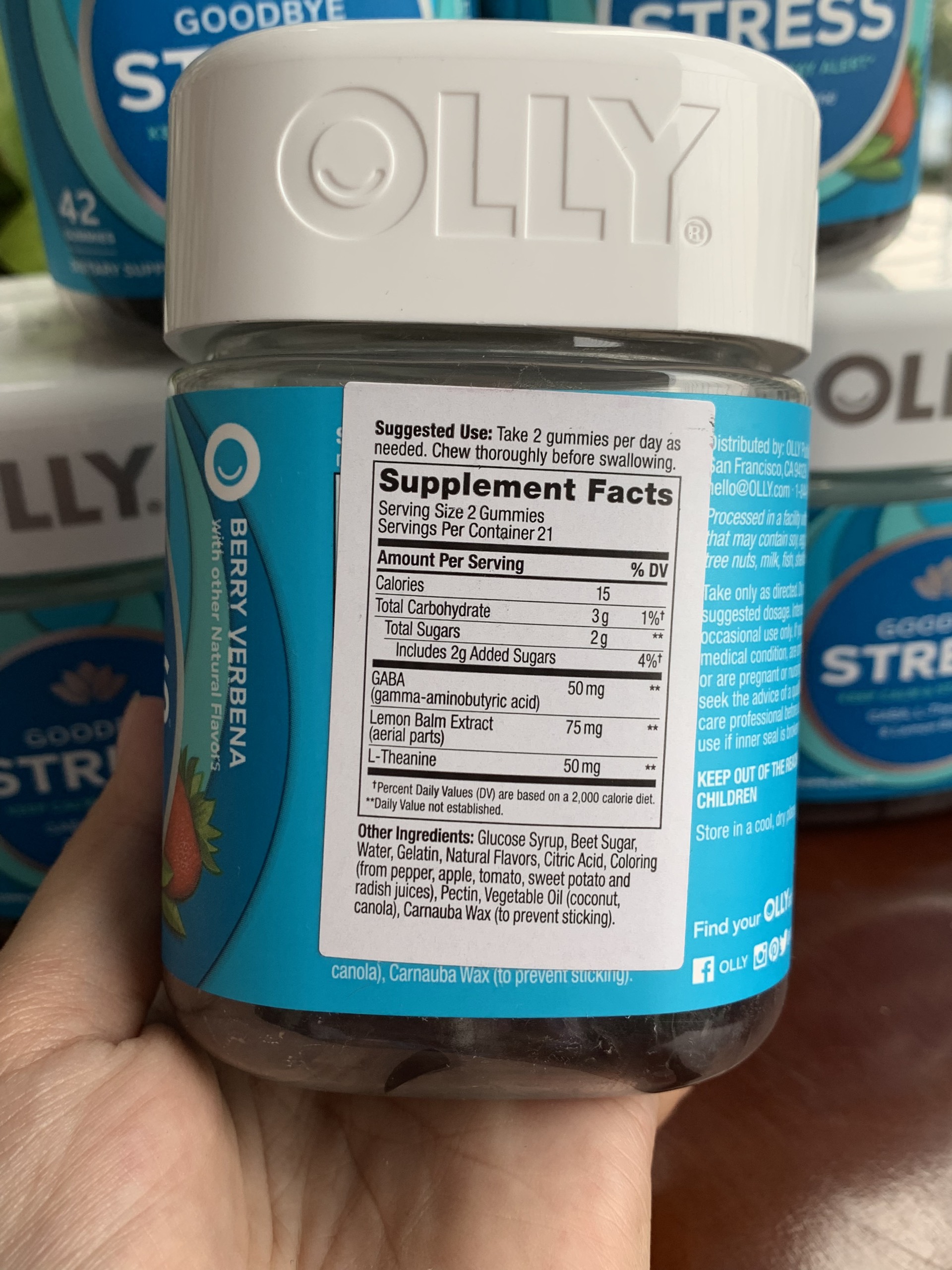Kẹo Dẻo Giảm Stress OLLY 42 viên (Mỹ)