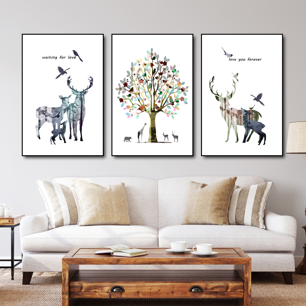 wall paiting art Deer paiting