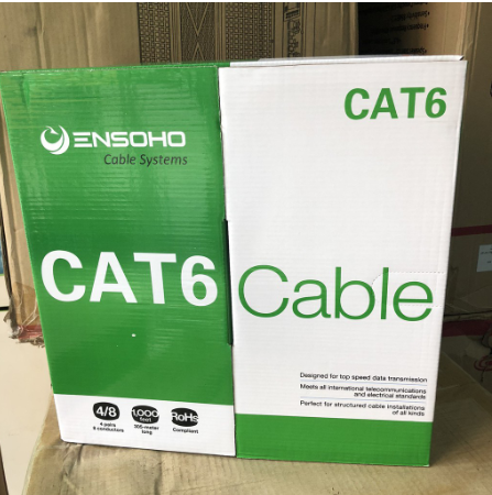 Cuộn Cáp Mạng Lan CAT6 UTP ENSOHO 305 Mét, Model EN-U6CAA6