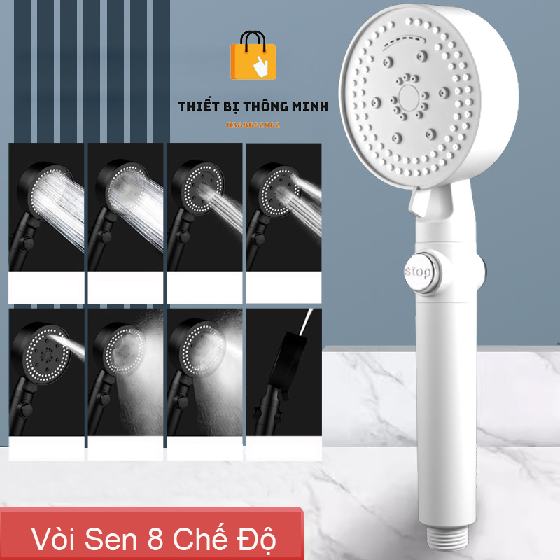 Vòi sen tăng áp có lõi lọc có 8 chế độ tiết kiệm nước