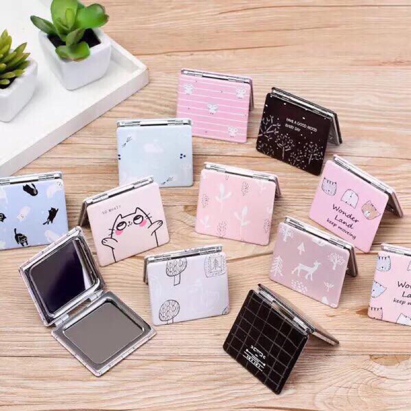 Gương Mini 2 Mặt Bỏ Túi Siêu Xinh .