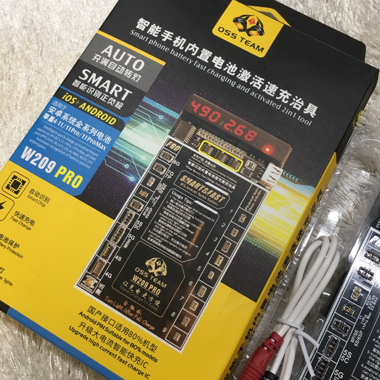 [HCM]Bộ W209pro: kích pin iphone từ 4 đến 11 promax và android