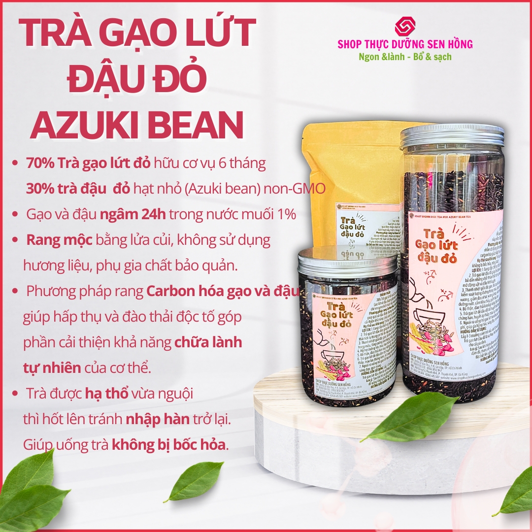 Trà gạo lứt đỏ và Trà đậu đỏ hạt nhỏ (aduky bean - xích tiểu đậu)