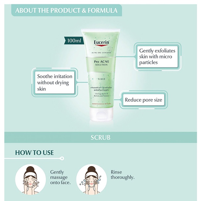 Tẩy tế bào chết ngăn ngừa mụn Eucerin Proacne Scrub 100ml