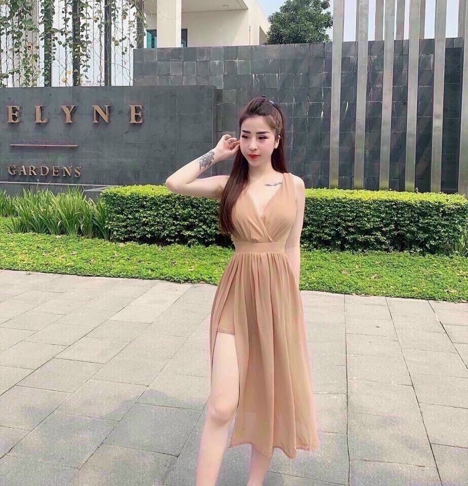 ( SIÊU KHUYẾN MÃI) ĐẦM VOAN MAXI CỔ TIM QUÁ XINH