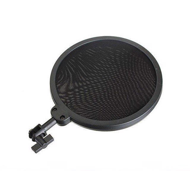 Shock mount (giá đỡ chống sốc cho micro) kèm màng lọc âm thanh micro Transhine SH-100