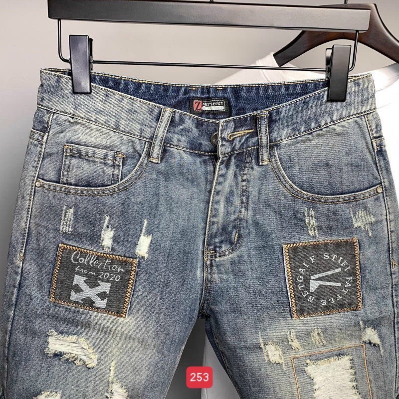 [HCM]Quần short jean nam rách - quần jean ngố nam họa tiết - quần short nam co giãn thời trang phong cách binstore94 mq0253