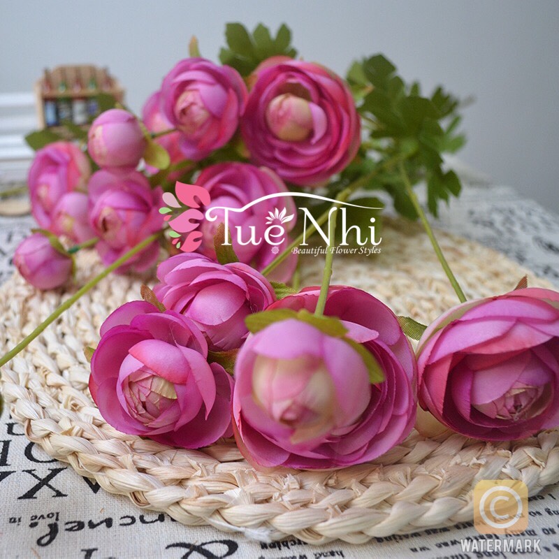 Cành Hoa Trà Mao Lương 4 Bông - Hoa Gỉa, Hoa Lụa.