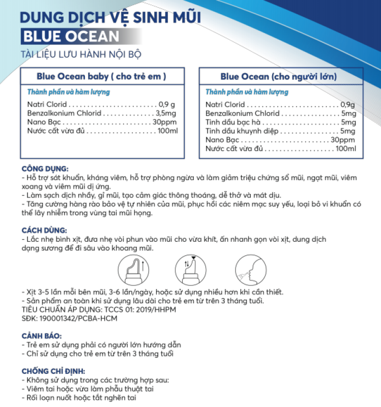 Dung Dịch Vệ Sinh Mũi Blue Ocean
