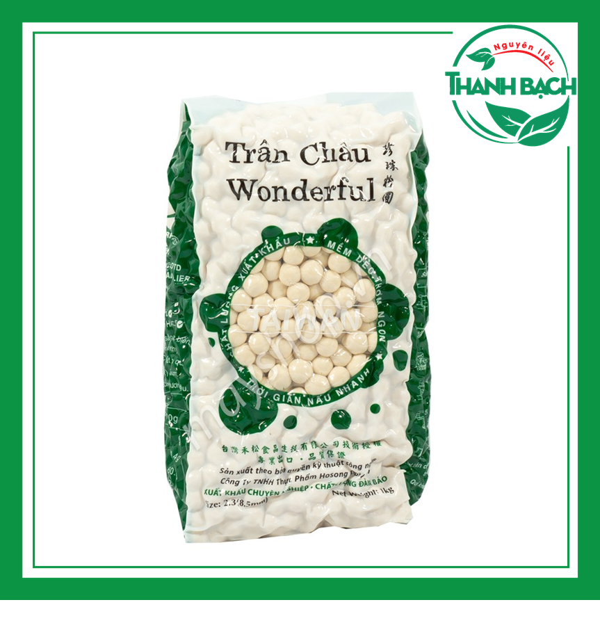 Trân Châu Wonderful ( đen caramel, Hoàng kim, trắng ) gói 1kg