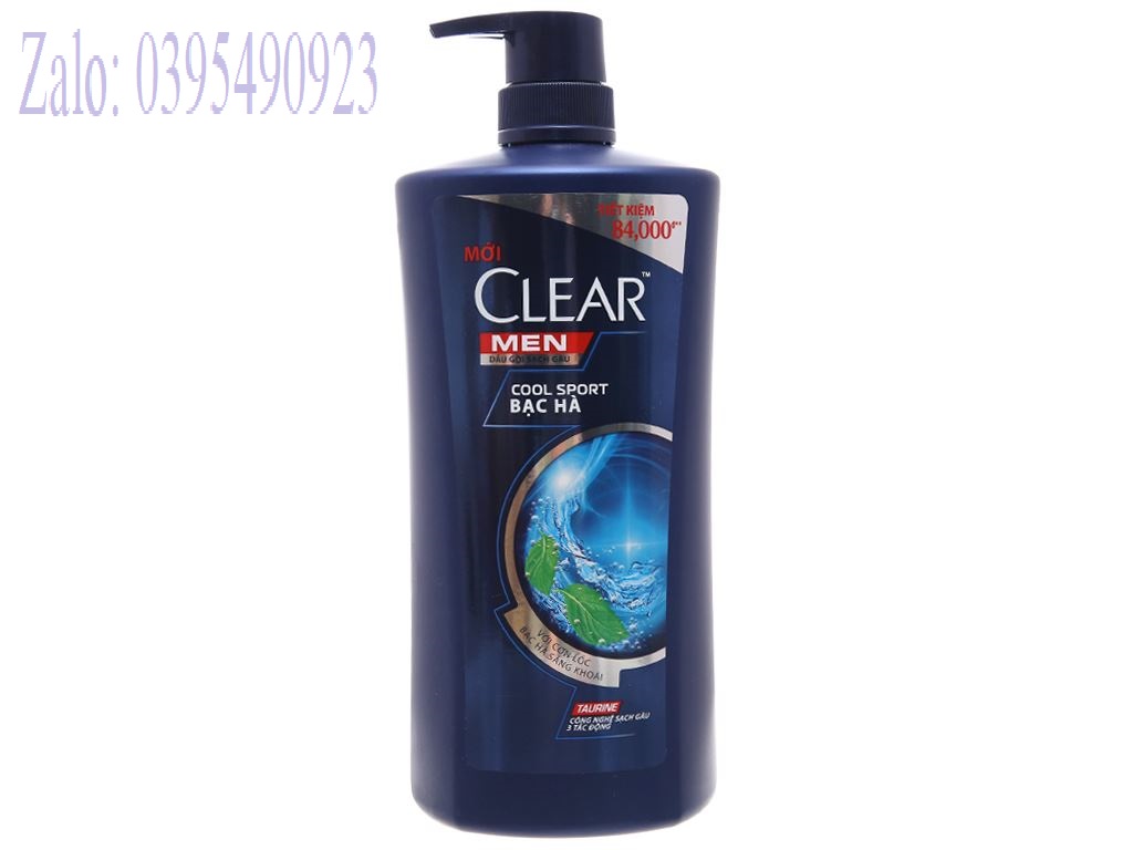 [HCM]Dầu gội Clear men bạc hà mát lạnh 900g (Mẫu Mới Date 2025)