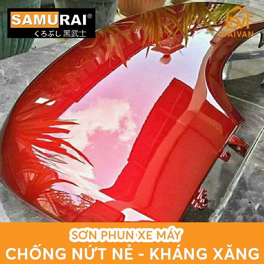 Chai sơn Samurai Y138* màu đỏ rực Yamaha